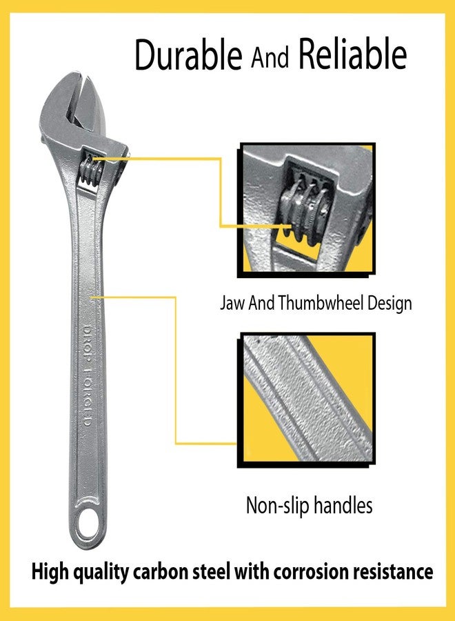RELY+ Adjustable Wrench 8 Inch 200MM Combination Spanner Pana Alloy Steel Pipe Wrench Set Home Plumbing Tools - Image 5
